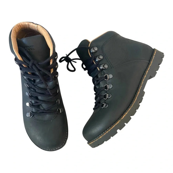 Birkenstock Jackson Boots Black Suede Lace Up Leather Sz 38 - Picture 1 of 10
